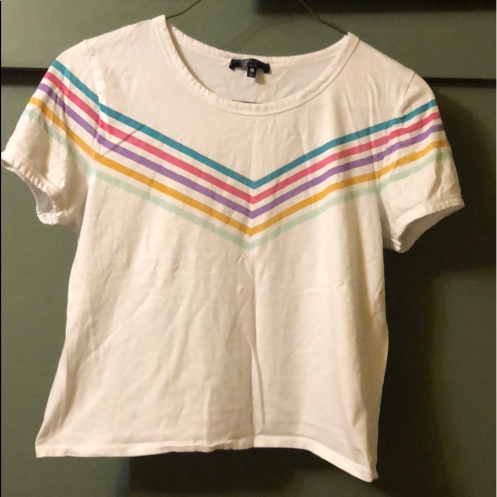 Love, Peace and Lazy days white shirt w/ stripes